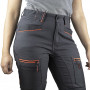 Pantalon de travail pour femme stretch CHARLOTTE gris nuit/noir LMA