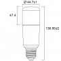 Ampoule LED ToLEDo Stick 10W 1050lm 827 E27 2700K SYLVANIA