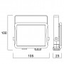 Projecteur LED extra-plat START Flood Flat IP65 9W 1000lm 840 Noir 4000K SYLVANIA