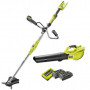 Pack Jardin RYOBI : Débroussailleuse 36V RBC36X26BG2-0 + Souffleur à main 36V RY36BLB-0 + 2 batt 36V MaxPower 4,0Ah