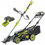 Pack Jardin RYOBI : Tondeuse 36V RY36LMX51A + Débroussailleuse 36V RBC36X26BG2-0 + 2 batt 36V MaxPower 4,0Ah