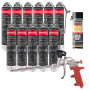 Pack 11 Mousses colle universelle SpeedFix Construction 878 pistolable 690ml PENOSIL + Nettoyant P100 500ml + Pistolet manuel