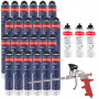 Pack 24 Mousses polyuréthanes Universal Gunfoam 146 pistolable 690ml PENOSIL + 3 Nettoyants FoamCleaner 500ml + Pistolet manuel