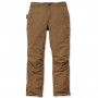 Pantalon de travail double front stretch Steel Rugged marron CARHARTT