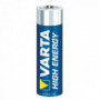 6 Piles alcalines LR6/AA Varta High Energy (1,5V) + 2 Gratuites