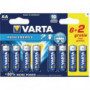 6 Piles alcalines LR6/AA Varta High Energy (1,5V) + 2 Gratuites