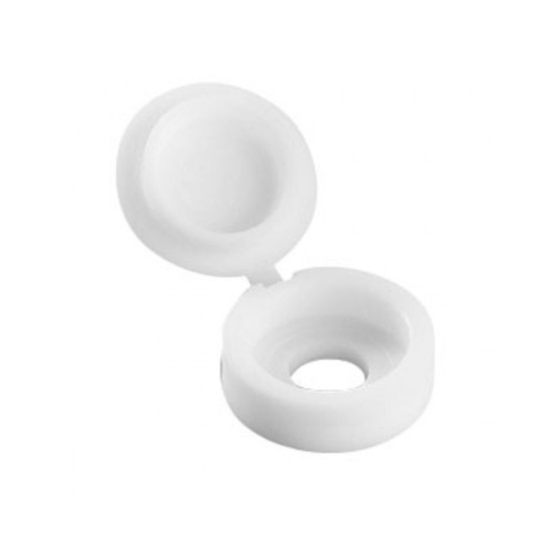 Cache-vis ø 13 mm avec embase ø 11 mm blanc RAL9010 - pack 20 unités -  CQ10407 