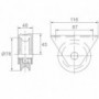 Roue gorge U sur roulement pour portail 20mm en applique - Ø80mm - acier