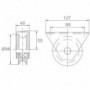 Roue gorge U sur roulement pour portail 20mm en applique - Ø100mm - acier