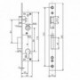 Boîtier serrure à cylindre axe 25 - L41mm - entraxe 85 - réversible THIRARD