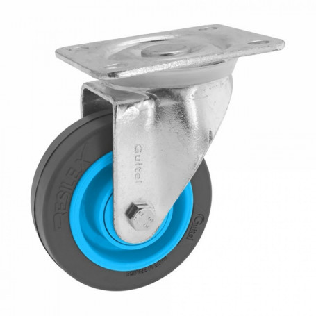 Roulette standard à frein diamètre 100mm platine pivotante