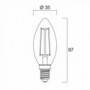 Ampoule led FLA E14 827 2,5W  égal à  25W  Cla fil SYLVANIA