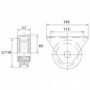 Roue gorge U sur roulement pour portail 16mm en applique - Ø200mm