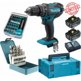 Makita DHP482RTJ-Perceuse visseuse à percussion Makita 18V 5 Ah Li-Ion