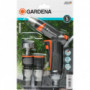 Pack arrosage Gardena: tuyau highflex 25m Ø15mm + pistolet d'arrosage Premium + nez de robinet + raccords