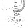 Siphon d'évier à joints intégrés réglable 39 à 98mm