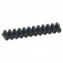 Barrette de 12 dominos 16mm² - noir