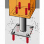 Lot de 10 Pieds de poteau fixe PPA100