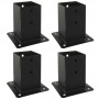 Lot de 4 Pieds de poteau carrés de jardin - finition noire PPJBT70PB SIMPSON