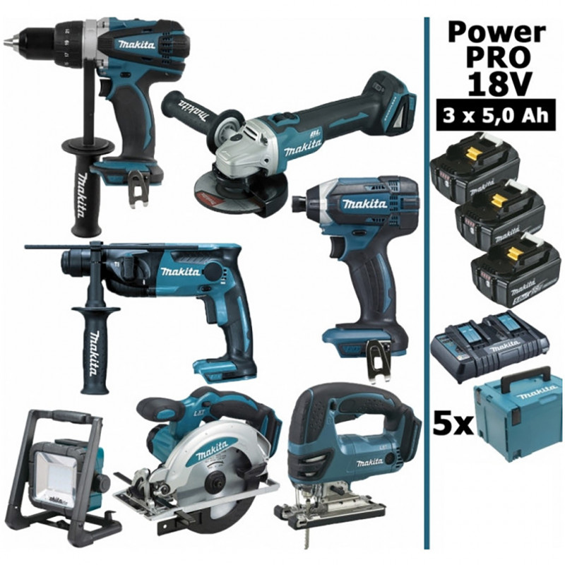 Pack Makita Power Pro Outils V Ddf Dhr Dga Dtd