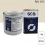 Peinture professionnelle PU ANTICO bi-composant RAL 1013 Blanc perlé 1Kg (laque + durcisseur) SOB PEINTURES