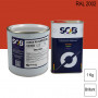 Peinture professionnelle PU ANTICO bi-composant RAL 2002 Orangé sang 1Kg (laque + durcisseur) SOB PEINTURES