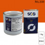 Peinture professionnelle PU ANTICO bi-composant RAL 2009 Orangé signalisation 1Kg (laque + durcisseur) SOB PEINTURES