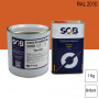 Peinture professionnelle PU ANTICO bi-composant RAL 2010 Orangé de securité 1Kg (laque + durcisseur) SOB PEINTURES