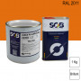 Peinture professionnelle PU ANTICO bi-composant RAL 2011 Orangé foncé 1Kg (laque + durcisseur) SOB PEINTURES