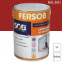 Peinture professionnelle Antirouille Fersob RAL 3001 Rouge de sécurité brillant 3L SOB PEINTURES