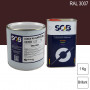 Peinture professionnelle PU ANTICO bi-composant RAL 3007 Rouge noir 1Kg (laque + durcisseur) SOB PEINTURES