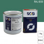 Peinture professionnelle PU ANTICO bi-composant RAL 6000 Vert platine 1Kg (laque + durcisseur) SOB PEINTURES