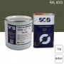 Peinture professionnelle PU ANTICO bi-composant RAL 6003 Vert olive 1Kg (laque + durcisseur) SOB PEINTURES