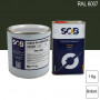 Peinture professionnelle PU ANTICO bi-composant RAL 6007 Vert bouteille 1Kg (laque + durcisseur) SOB PEINTURES