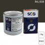 Peinture professionnelle PU ANTICO bi-composant RAL 6008 Vert brun 1Kg (laque + durcisseur) SOB PEINTURES