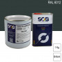 Peinture professionnelle PU ANTICO bi-composant RAL 6012 Vert noir 1Kg (laque + durcisseur) SOB PEINTURES