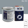 Peinture professionnelle PU ANTICO bi-composant RAL 7001 Gris argent 1Kg (laque + durcisseur) SOB PEINTURES