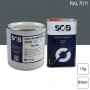 Peinture professionnelle PU ANTICO bi-composant RAL 7011 Gris fer 1Kg (laque + durcisseur) SOB PEINTURES