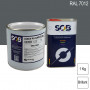 Peinture professionnelle PU ANTICO bi-composant RAL 7012 Gris basalte 1Kg (laque + durcisseur) SOB PEINTURES