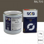 Peinture professionnelle PU ANTICO bi-composant RAL 7013 Gris brun 1Kg (laque + durcisseur) SOB PEINTURES