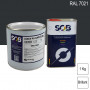 Peinture professionnelle PU ANTICO bi-composant RAL 7021 Gris noir 1Kg (laque + durcisseur) SOB PEINTURES