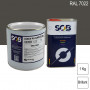 Peinture professionnelle PU ANTICO bi-composant RAL 7022 Gris terre d'ombre 1Kg (laque + durcisseur) SOB PEINTURES