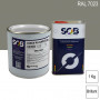 Peinture professionnelle PU ANTICO bi-composant RAL 7023 Gris béton 1Kg (laque + durcisseur) SOB PEINTURES