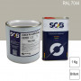 Peinture professionnelle PU ANTICO bi-composant RAL 7044 Gris soie 1Kg (laque + durcisseur) SOB PEINTURES