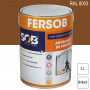 Peinture professionnelle Antirouille Fersob RAL 8003 Brun argile brillant 3L SOB PEINTURES