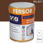 Peinture professionnelle Antirouille Fersob RAL 8011 Brun noisette brillant 3L SOB PEINTURES