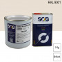 Peinture professionnelle PU ANTICO bi-composant RAL 9001 Blanc crème 1Kg (laque + durcisseur) SOB PEINTURES