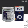 Peinture professionnelle PU ANTICO bi-composant RAL 9004 Noir de sécurité 1Kg (laque + durcisseur) SOB PEINTURES