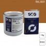 Peinture professionnelle PU ANTICO bi-composant RAL 8001 Brun terre de Sienne 1Kg (laque + durcisseur) SOB PEINTURES