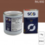 Peinture professionnelle PU ANTICO bi-composant RAL 8002 Brun de sécurité 1Kg (laque + durcisseur) SOB PEINTURES